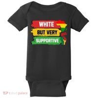 White But Supportive Ally Black History Month Juneteenth Baby Bodysuit thumb 0