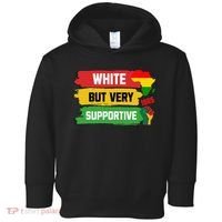 White But Supportive Ally Black History Month Juneteenth Toddler Hoodie thumb 0