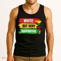 White But Supportive Ally Black History Month Juneteenth Tank Top thumb 3