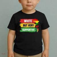 White But Supportive Ally Black History Month Juneteenth Toddler T-Shirt thumb 2