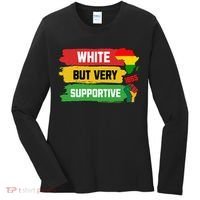 White But Supportive Ally Black History Month Juneteenth Women's Long Sleeve Shirt thumb 0