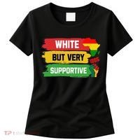 White But Supportive Ally Black History Month Juneteenth Women's T-Shirt thumb 0