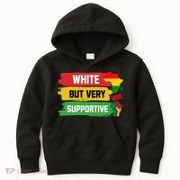 White But Supportive Ally Black History Month Juneteenth Kids Hoodie thumb 0