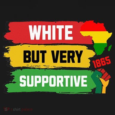 White But Supportive Ally Black History Month Juneteenth Short Acrylic Beanie