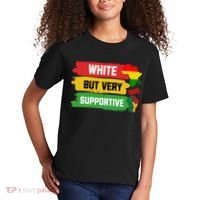 White But Supportive Ally Black History Month Juneteenth Kids T-Shirt thumb 2