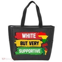 White But Supportive Ally Black History Month Juneteenth Tote Bag thumb 0