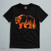 Walking Bear Silhouette Downtown Chicago City Skyline Gift T-Shirt thumb 5