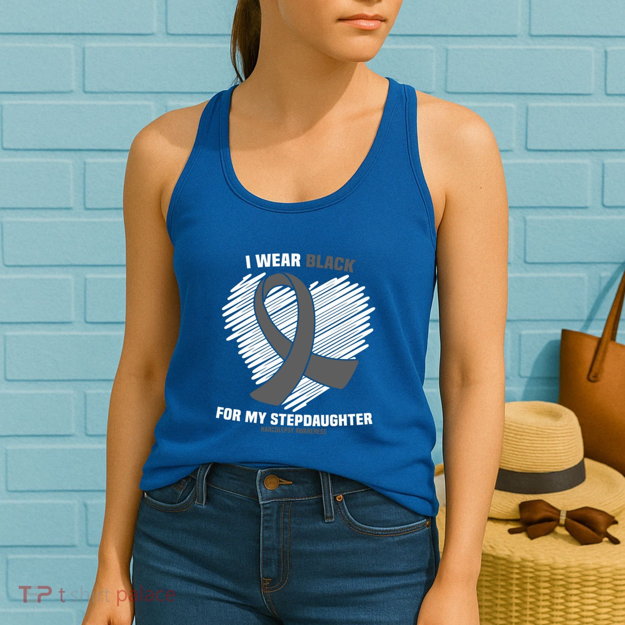 Wear Black Stepdaughter Sleep Disorder Narcolepsy Awareness Gift Women's Tank Top