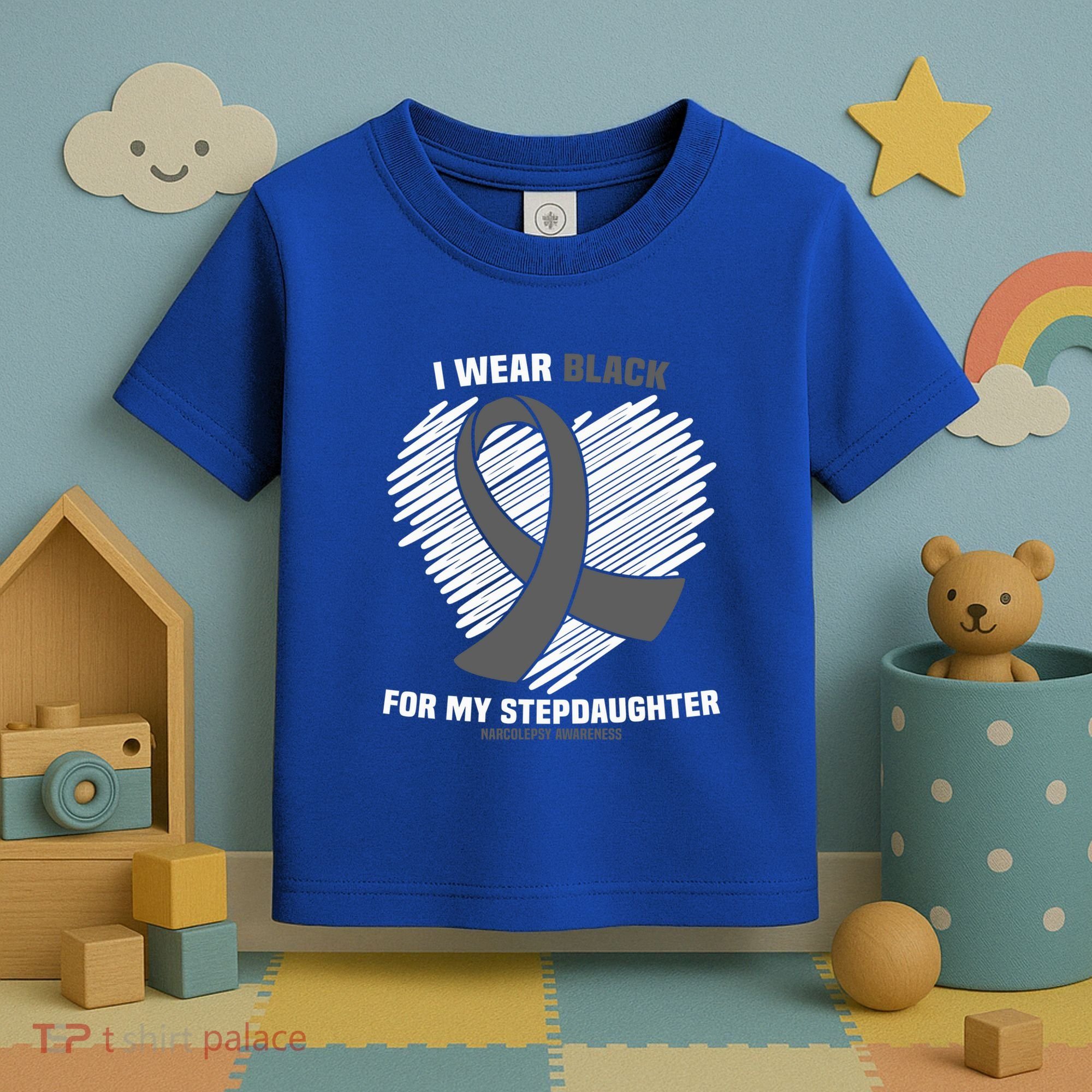 Wear Black Stepdaughter Sleep Disorder Narcolepsy Awareness Gift Toddler T-Shirt