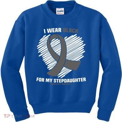 Wear Black Stepdaughter Sleep Disorder Narcolepsy Awareness Gift Kids Sweatshirt