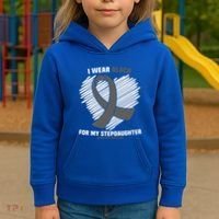 Wear Black Stepdaughter Sleep Disorder Narcolepsy Awareness Gift Kids Hoodie thumb 3