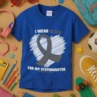 Wear Black Stepdaughter Sleep Disorder Narcolepsy Awareness Gift Kids T-Shirt thumb 3