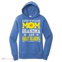 Womens Blessed To Be Called Mom Grandma Great Grandma Mother's Day Women's Hoodie thumb 0