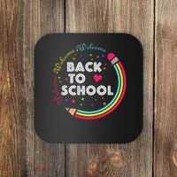 Welcome Back To School First Day Of School Cute Teachers Coaster thumb 0