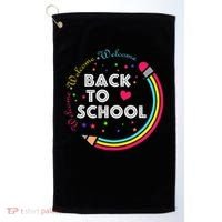Welcome Back To School First Day Of School Cute Teachers Golf Towel thumb 0