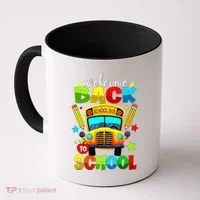 Welcome Back To School Bus Happy First Day Of School Student Coffee Mug thumb 0