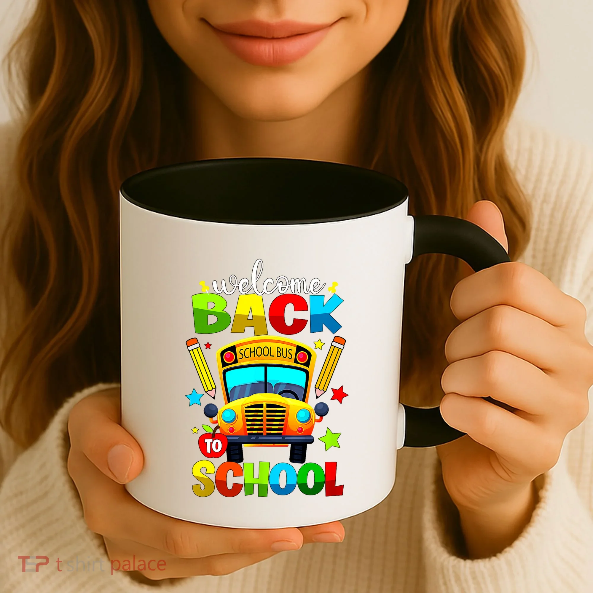 Welcome Back To School Bus Happy First Day Of School Student Coffee Mug