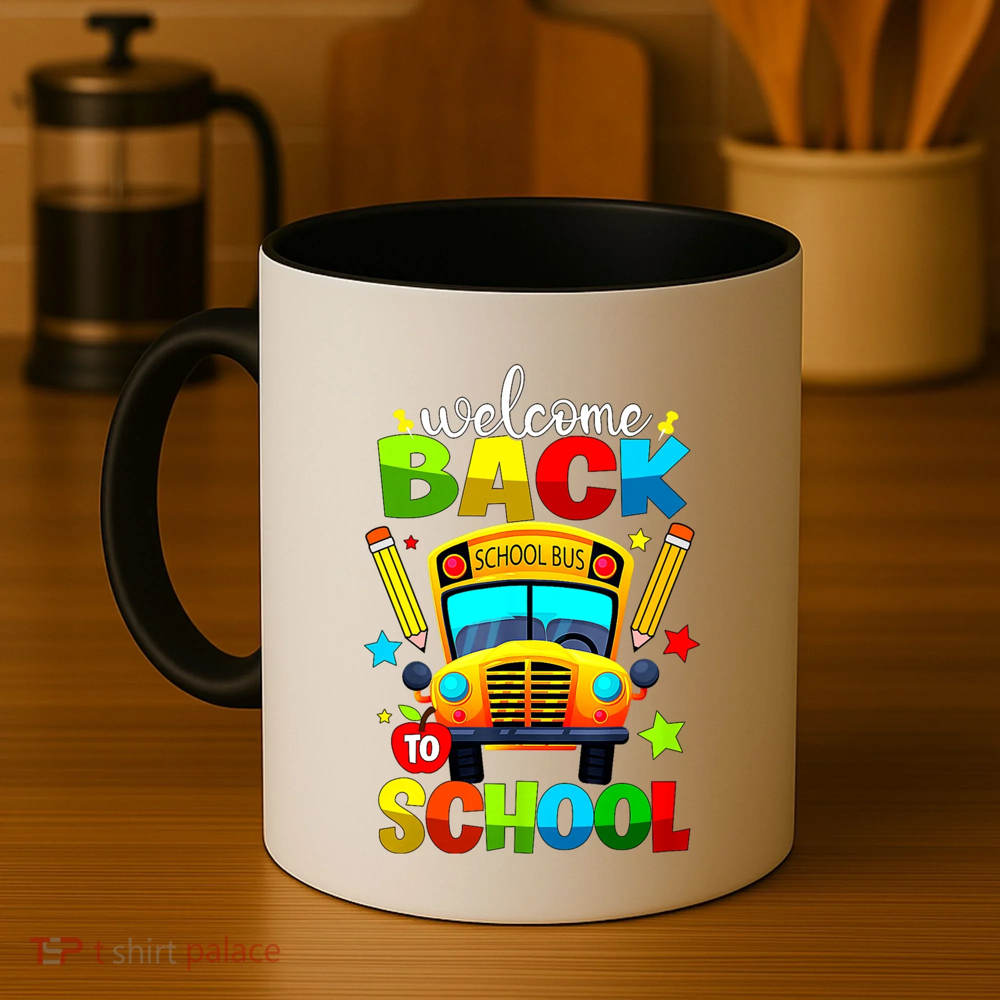 Welcome Back To School Bus Happy First Day Of School Student Coffee Mug