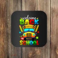 Welcome Back To School Bus Happy First Day Of School Student Coaster thumb 0