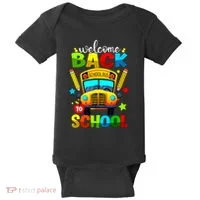Welcome Back To School Bus Happy First Day Of School Student Baby Bodysuit thumb 0