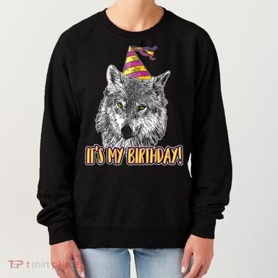 Wolf Birthday Themed Party Wolves Theme Wolf Lover Women's Sweatshirt
