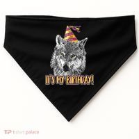 Wolf Birthday Themed Party Wolves Theme Wolf Lover USA-Made Doggie Bandana thumb 0