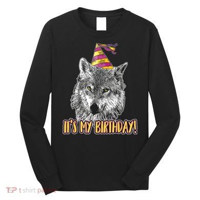 Wolf Birthday Themed Party Wolves Theme Wolf Lover Long Sleeve Shirt