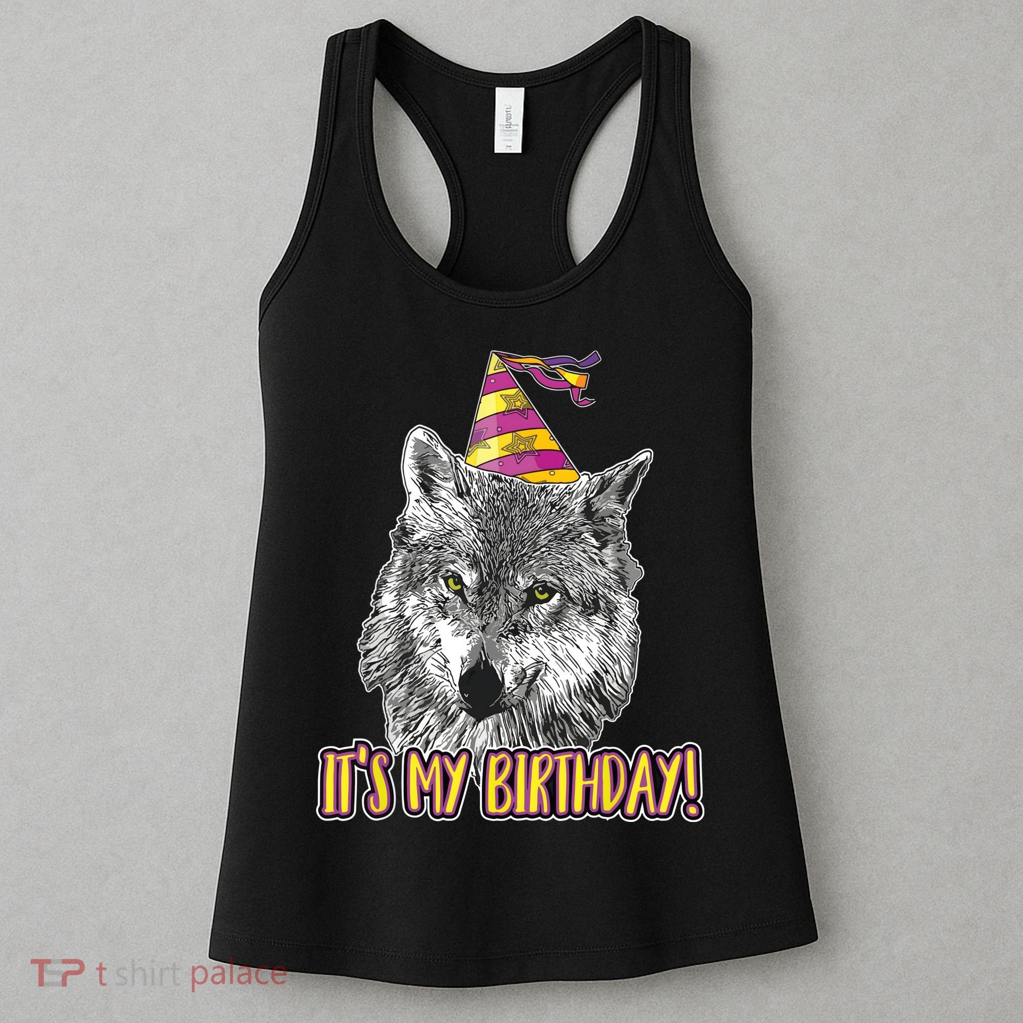 Wolf Birthday Themed Party Wolves Theme Wolf Lover Women's Tank Top
