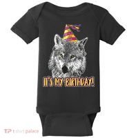 Wolf Birthday Themed Party Wolves Theme Wolf Lover Baby Bodysuit thumb 0