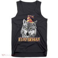 Wolf Birthday Themed Party Wolves Theme Wolf Lover Tank Top thumb 0