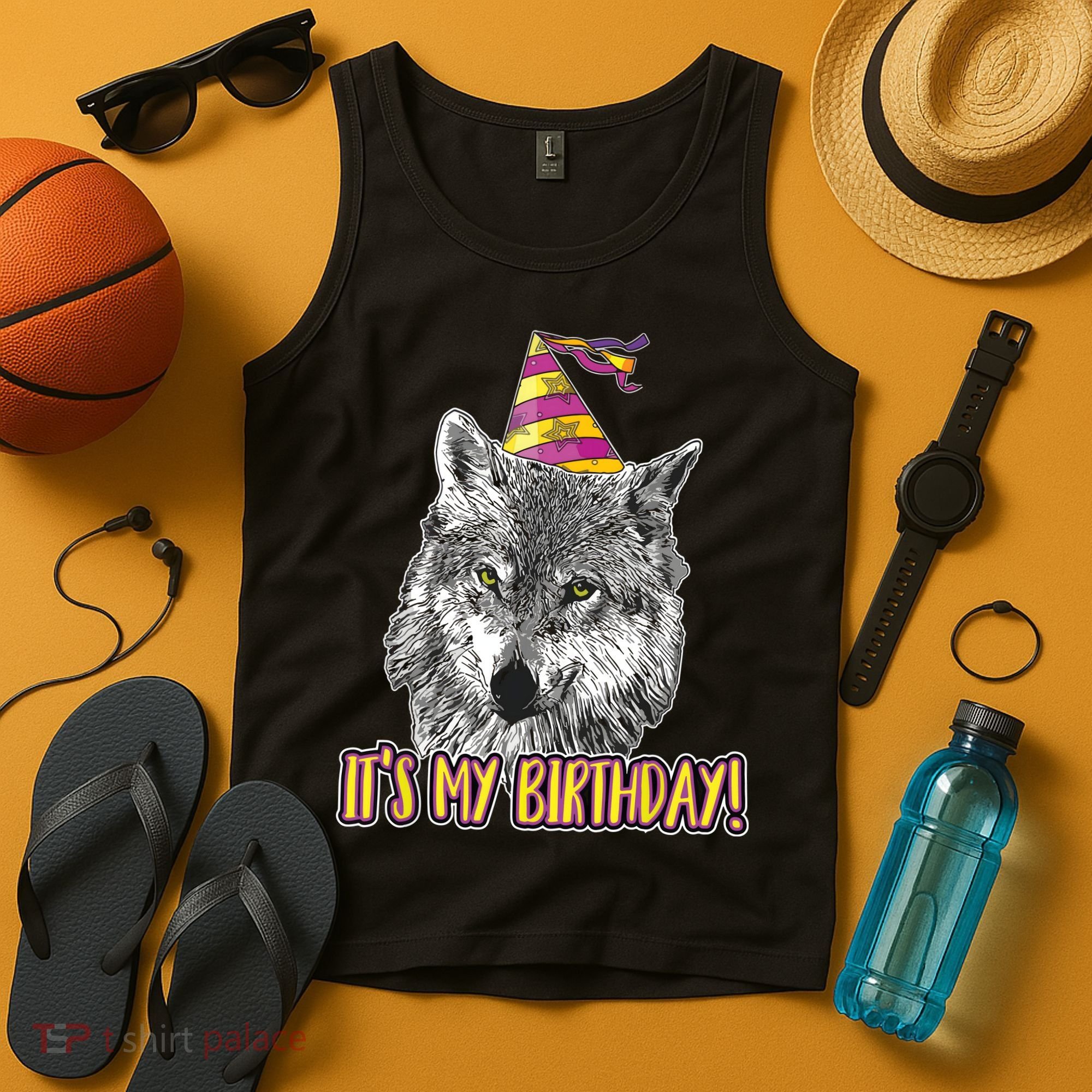 Wolf Birthday Themed Party Wolves Theme Wolf Lover Tank Top