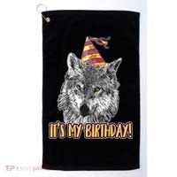 Wolf Birthday Themed Party Wolves Theme Wolf Lover Golf Towel thumb 0