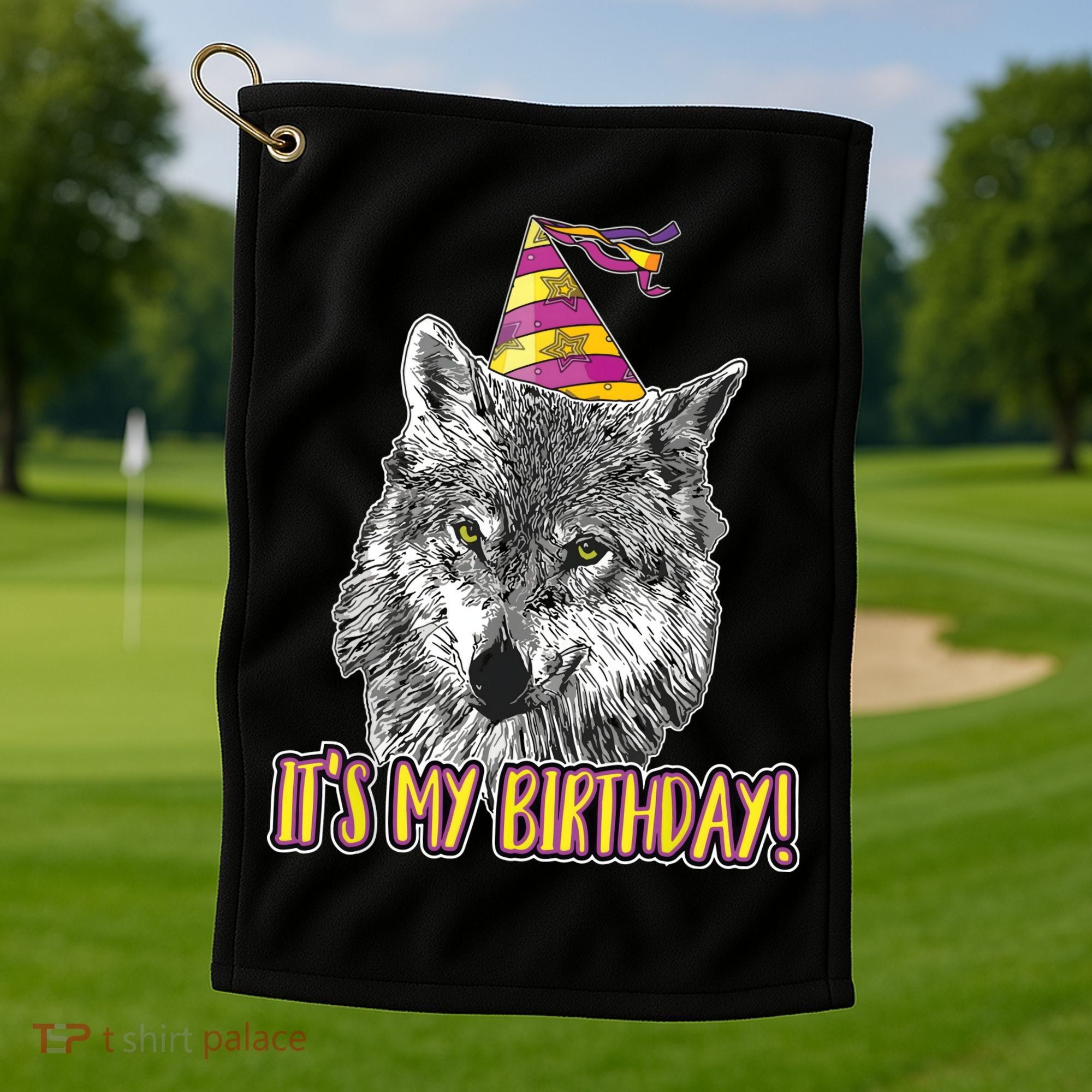 Wolf Birthday Themed Party Wolves Theme Wolf Lover Golf Towel