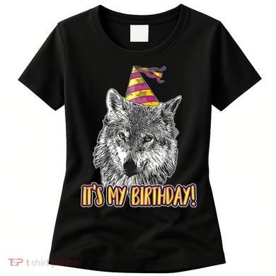 Wolf Birthday Themed Party Wolves Theme Wolf Lover Women's T-Shirt