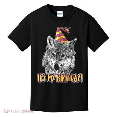 Wolf Birthday Themed Party Wolves Theme Wolf Lover Kids T-Shirt