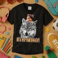 Wolf Birthday Themed Party Wolves Theme Wolf Lover Kids T-Shirt thumb 3