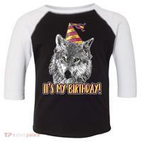 Wolf Birthday Themed Party Wolves Theme Wolf Lover Toddler Fine Jersey T-Shirt thumb 0