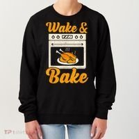 Wake Bake Turkey Feast Meal Dinner Chef Thanksgiving Women's Sweatshirt thumb 0