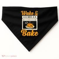 Wake Bake Turkey Feast Meal Dinner Chef Thanksgiving USA-Made Doggie Bandana thumb 0