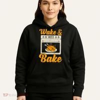 Wake Bake Turkey Feast Meal Dinner Chef Thanksgiving Hoodie thumb 5