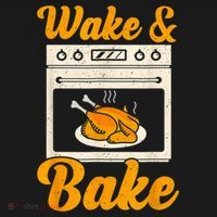 Wake Bake Turkey Feast Meal Dinner Chef Thanksgiving Long Sleeve Shirt thumb 2