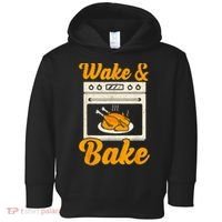 Wake Bake Turkey Feast Meal Dinner Chef Thanksgiving Toddler Hoodie thumb 0