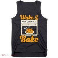 Wake Bake Turkey Feast Meal Dinner Chef Thanksgiving Tank Top thumb 0