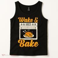 Wake Bake Turkey Feast Meal Dinner Chef Thanksgiving Tank Top thumb 2