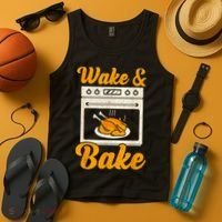 Wake Bake Turkey Feast Meal Dinner Chef Thanksgiving Tank Top thumb 4