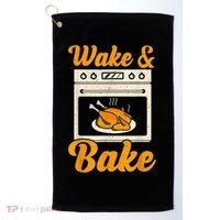 Wake Bake Turkey Feast Meal Dinner Chef Thanksgiving Golf Towel thumb 0