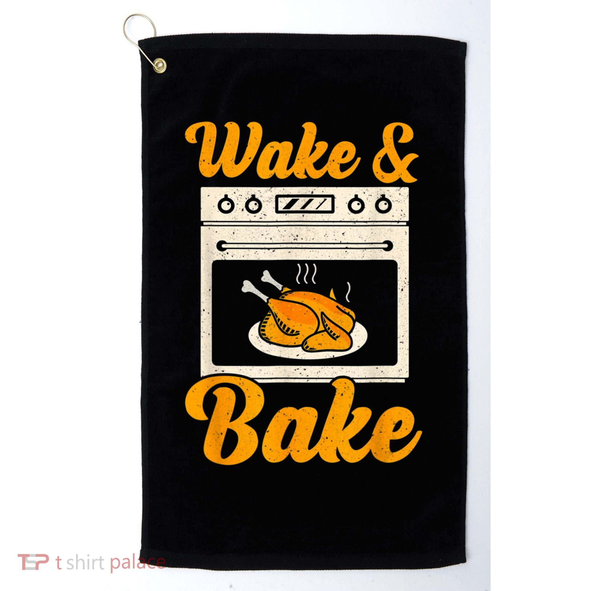 Wake Bake Turkey Feast Meal Dinner Chef Thanksgiving Golf Towel