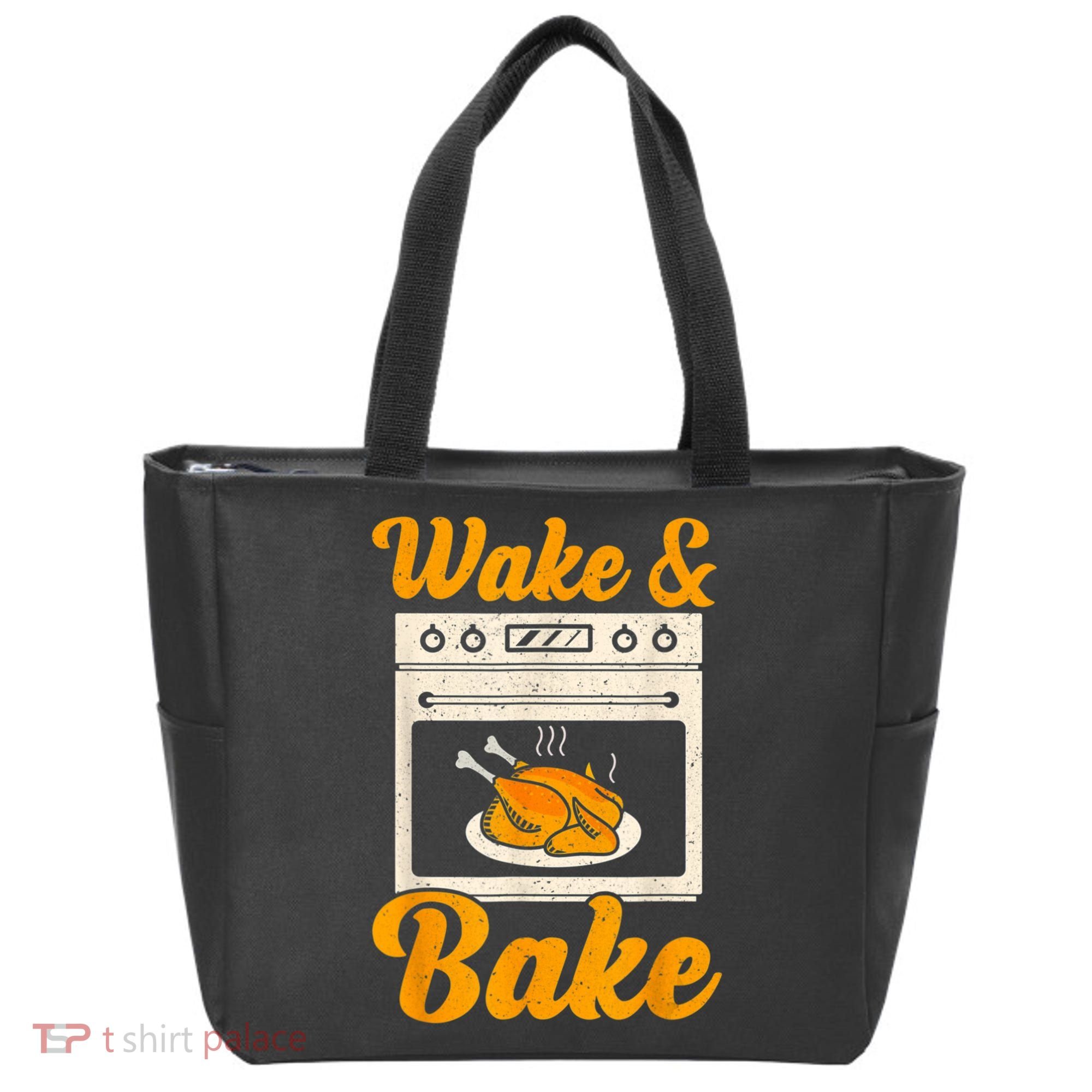 Wake Bake Turkey Feast Meal Dinner Chef Thanksgiving Tote Bag