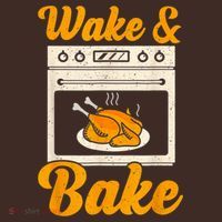 Wake Bake Turkey Feast Meal Dinner Chef Thanksgiving T-Shirt thumb 7