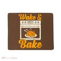 Wake Bake Turkey Feast Meal Dinner Chef Thanksgiving Mousepad thumb 0
